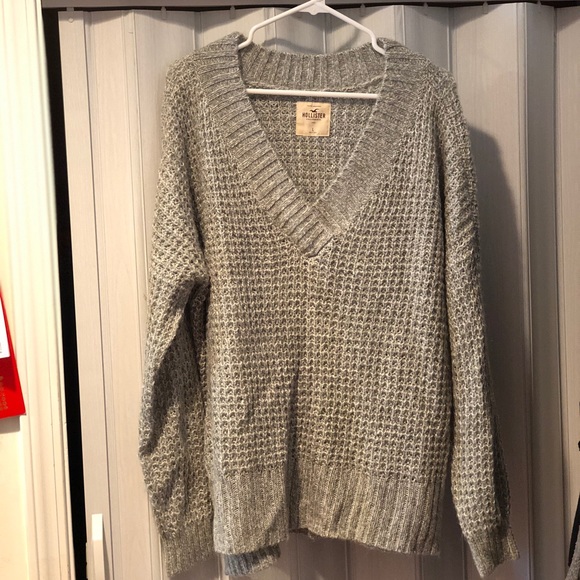 Sold on Mercari Hollister waffle gray sweater - Picture 1 of 4